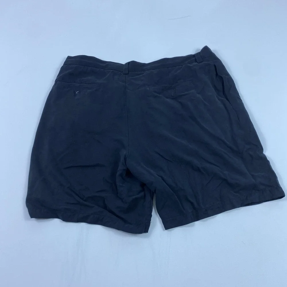 Tommy Bahama Shorts Mens 40 Black Silk Pleated Relax Fit island Chino Golf